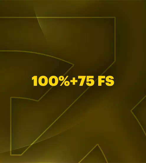 Бонус за 2й депозит - 100% + 75 FS